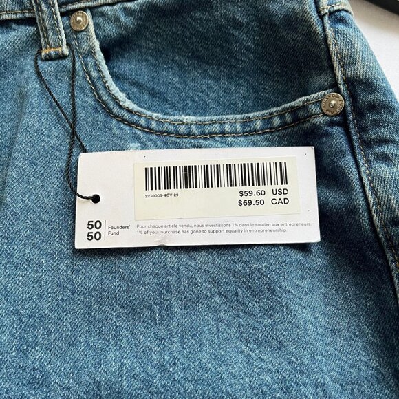 NWT FRANK & OAK DISTRESSED DENIM MINI SKIRT - 29 - Picture 5 of 9